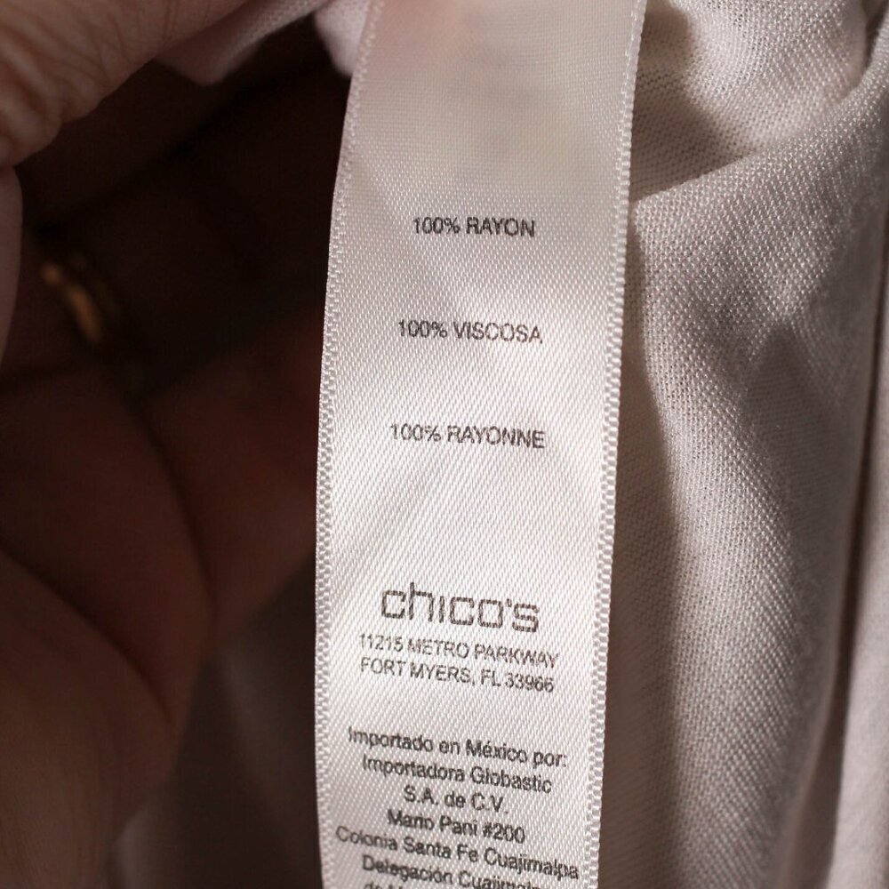 Chico’s White & Tan Ombre Rayon Maxi Skirt - Size 2 - Picture 5 of 5